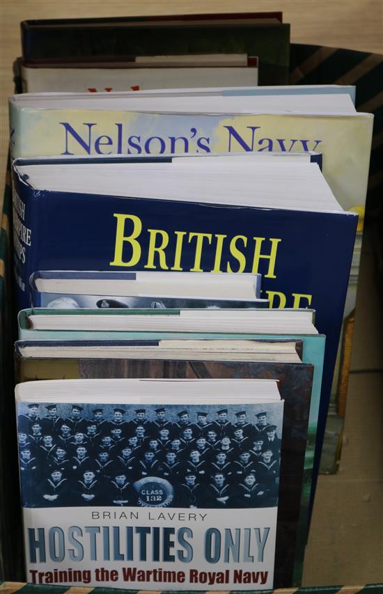 A collection of Naval, Nelson, books etc
